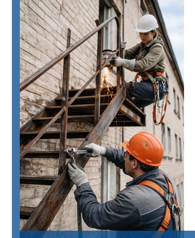 Ремонт и восстановление пожарных лестниц с выездом в Туймазы