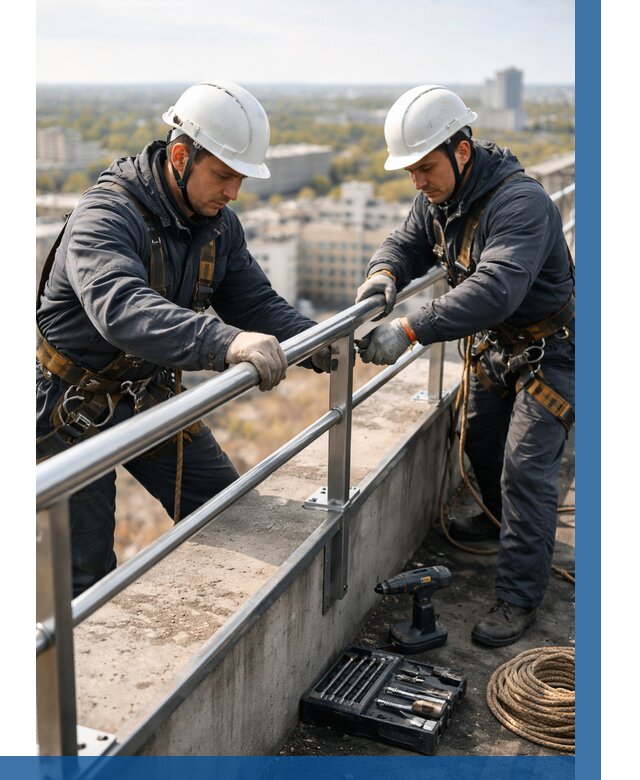 Монтаж перил на высоте в Туймазы от 2548 р. | ВЫСОТНИК-Тмз