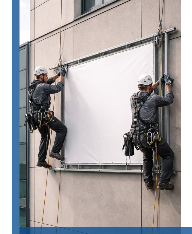 Монтаж наружной рекламной вывески в Туймазы под ключ