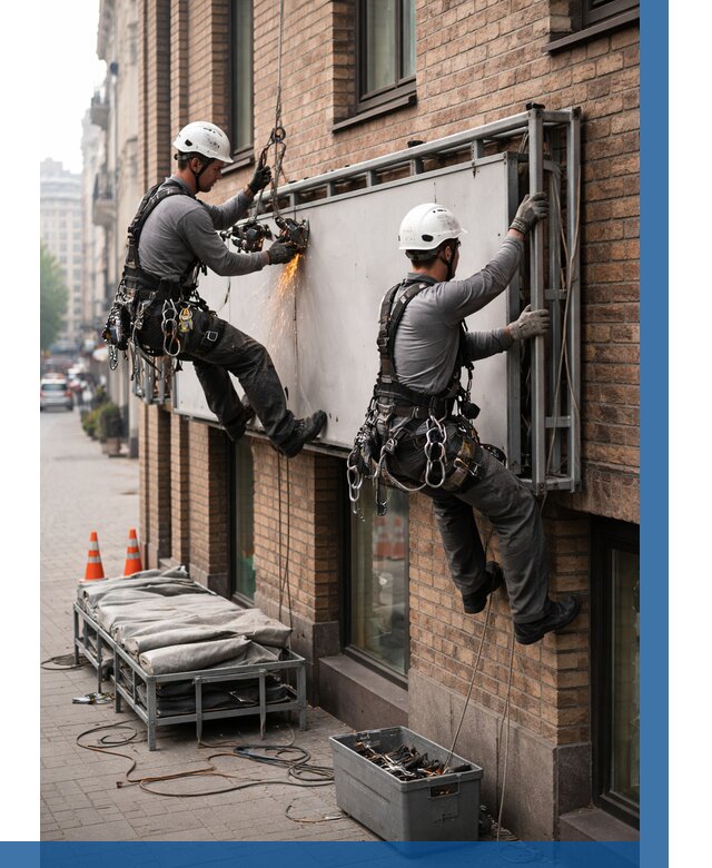 Демонтаж рекламной вывески в Туймазы от 6624 р. | ВЫСОТНИК-Тмз