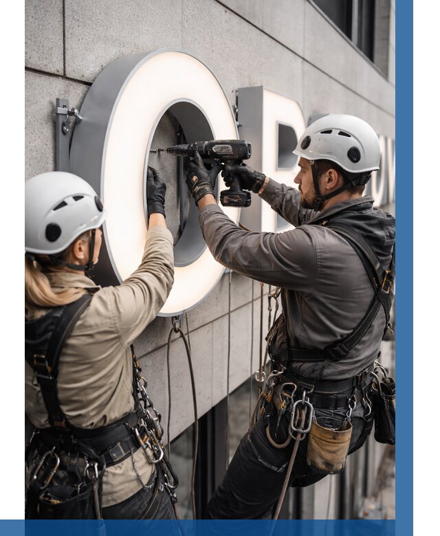 Монтаж световых букв в Туймазы от 3057 р. под ключ ВЫСОТНИК-Тмз