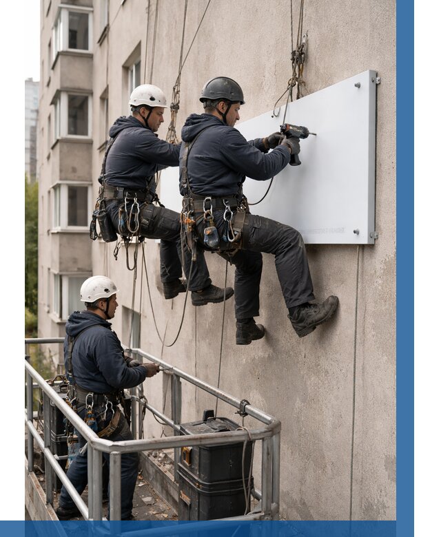 Монтаж табличек и указателей в Туймазы от 3567 р. | ВЫСОТНИК-Тмз