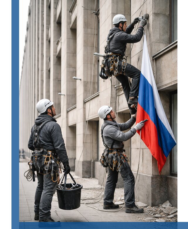 Профессиональная установка флагов на фасаде в Туймазы