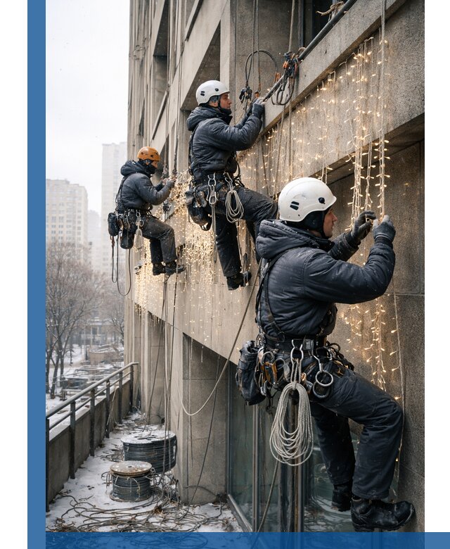 Монтаж новогодней иллюминации и украшение фасадов в Туймазы