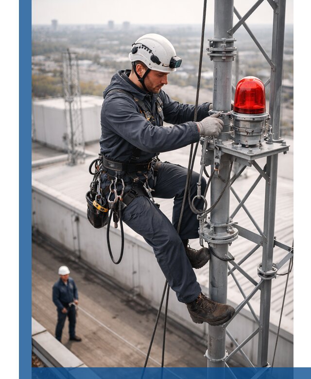 Монтаж заградительных огней и обслуживание объектов в Туймазы