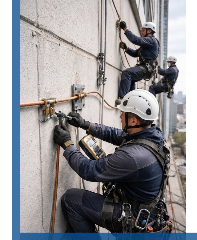 Монтаж системы заземления здания и молниезащиты в Туймазы