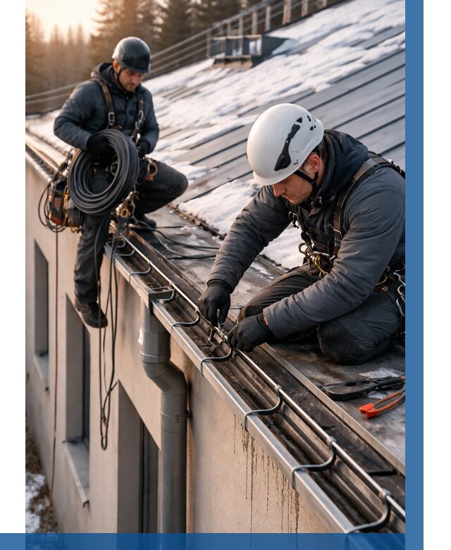 Монтаж греющего кабеля на кровле в Туймазы от 459 р. | ВЫСОТНИК-Тмз