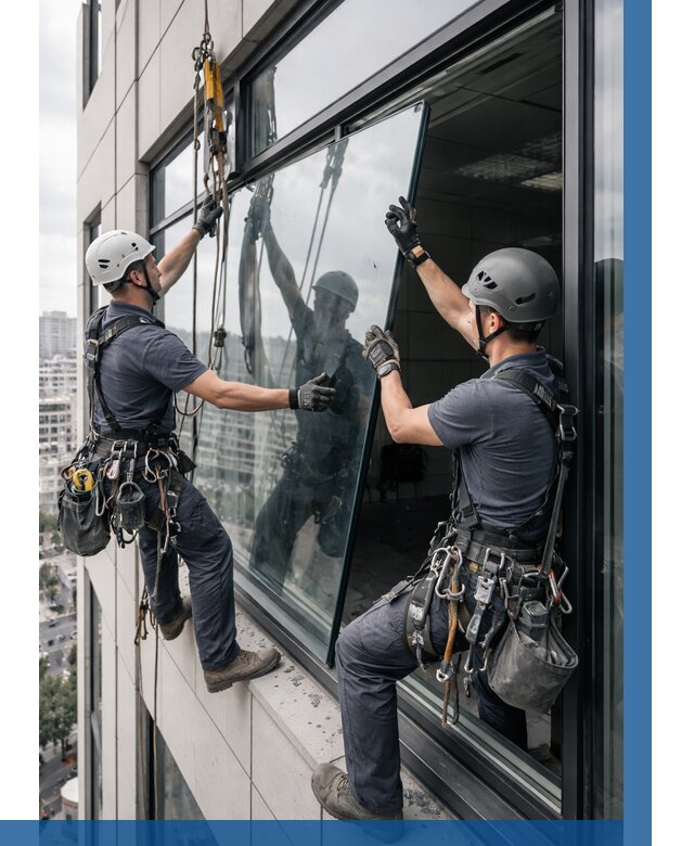 Замена стеклопакетов на высоте в Туймазы от 5605 р. | ВЫСОТНИК-Тмз