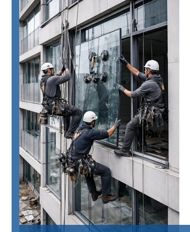 Фасадное остекление и монтаж витражей зданий в Туймазы под ключ