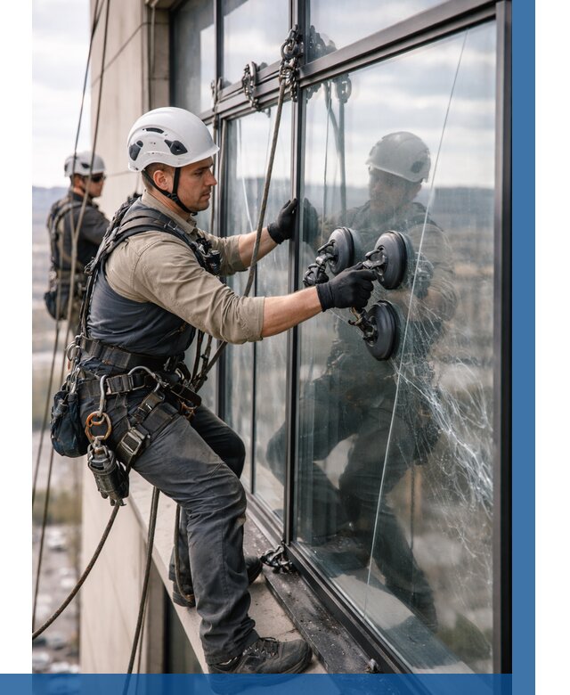 Замена стекла в витраже в Туймазы под ключ от 8662 р. | ВЫСОТНИК-Тмз