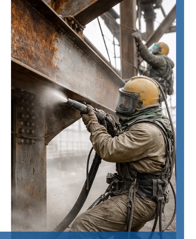 Пескоструйная очистка металлоконструкций в Туймазы по 611 р.  ВЫСОТНИК-Тмз