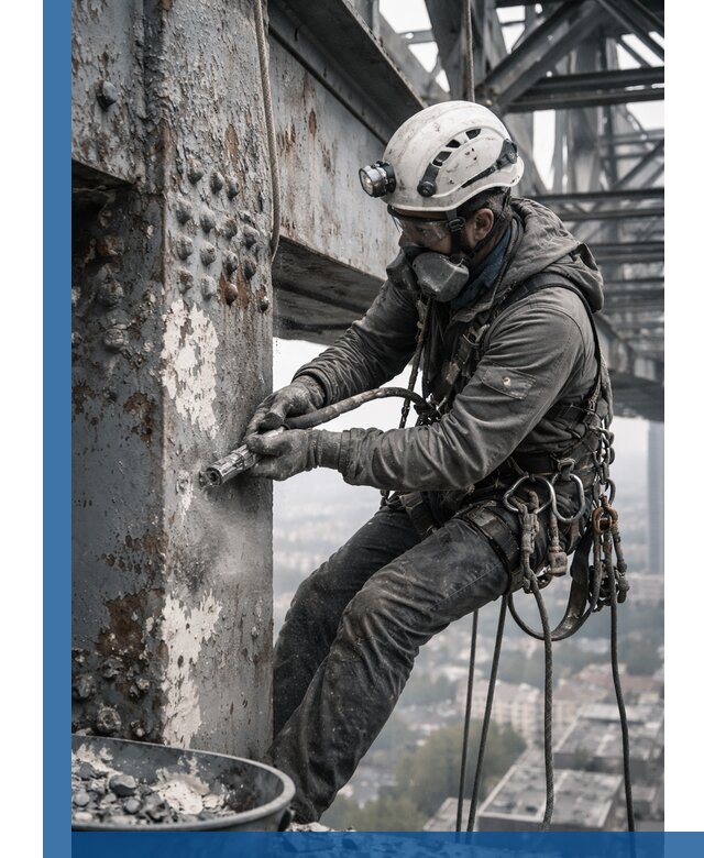 Удаление старой краски с металлических конструкций в Туймазы