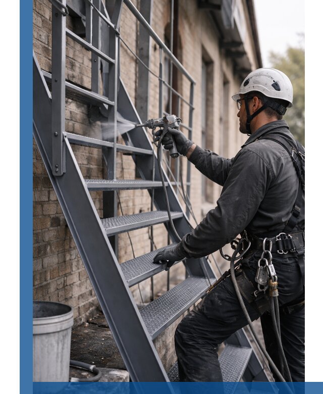 Покраска и антикоррозионная защита пожарных лестниц в Туймазы