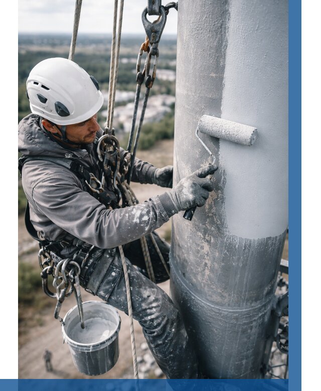 Покраска мачт связи под ключ в Туймазы от 866 р. | ВЫСОТНИК-Тмз