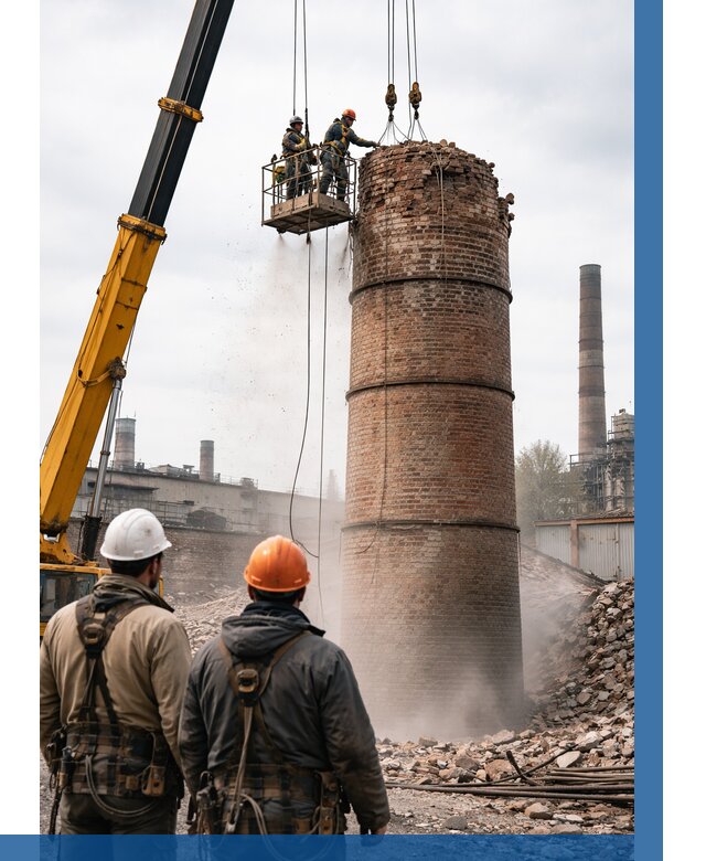 Демонтаж дымовой трубы в Туймазы от 91710 р. | ВЫСОТНИК-Тмз, смета