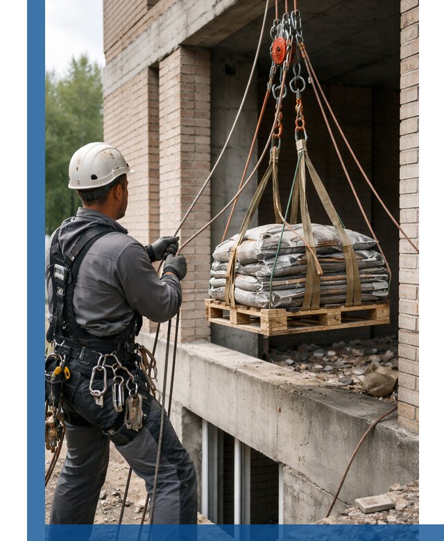 Подъем материалов на этаж веревками в Туймазы оперативно