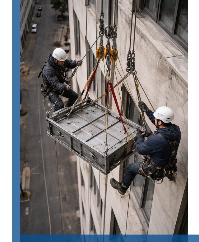 Спуск и подъем грузов по фасаду в Туймазы для зданий