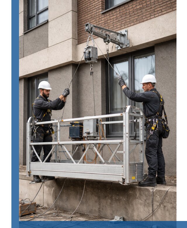 Монтаж и подъем фасадной люльки в Туймазы с гарантией безопасности