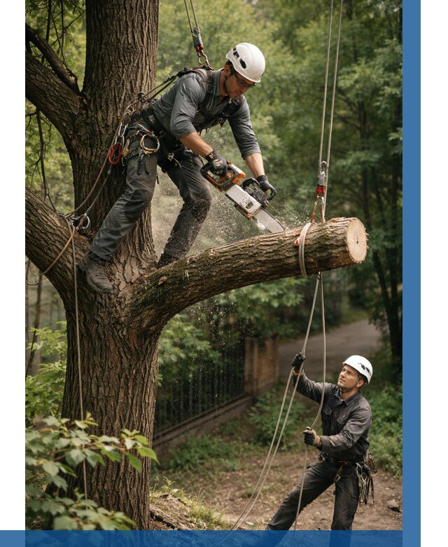 Спил деревьев альпинистами в Туймазы от 8152 р. | ВЫСОТНИК-Тмз