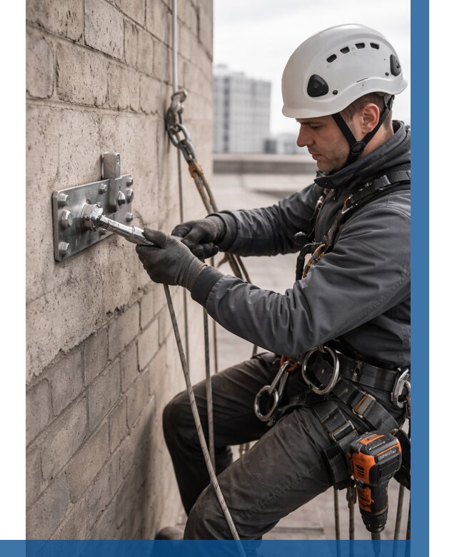 Установка анкерных точек в Туймазы от 3567 р. | ВЫСОТНИК-Тмз