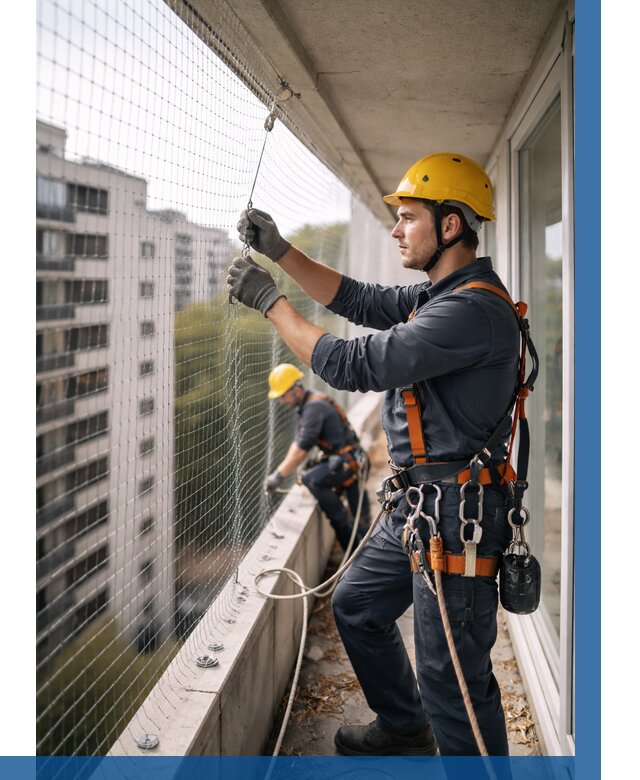 Монтаж сетки от птиц в Туймазы от 4586 р. | ВЫСОТНИК-Тмз