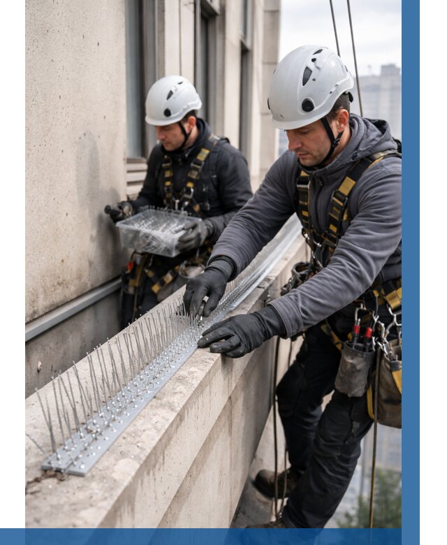 Установка шипов от птиц в Туймазы от 866 р. | ВЫСОТНИК-Тмз